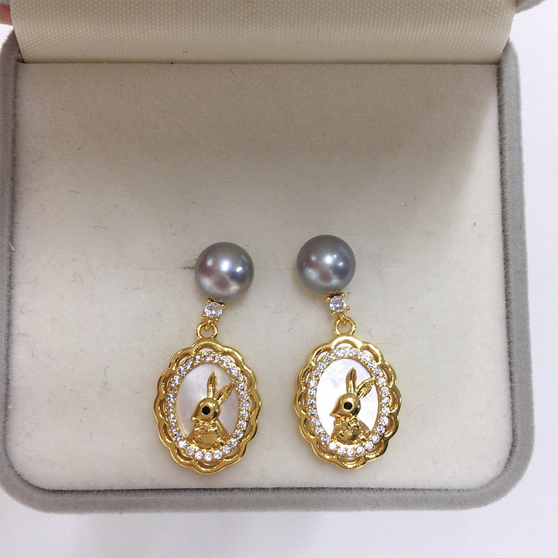Handmade Natural Freshwater Pearl Earrings.