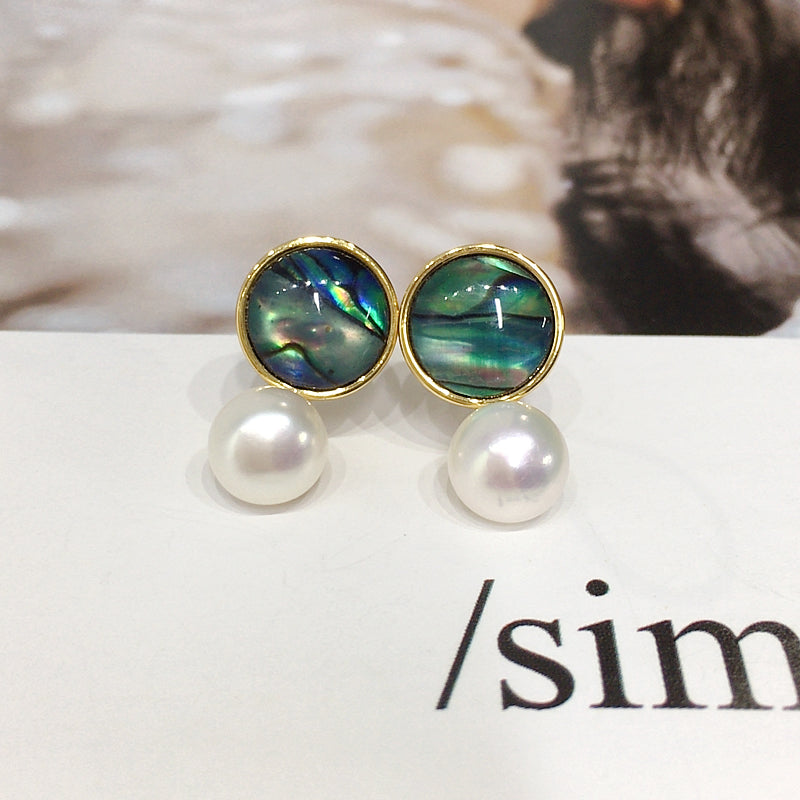 Handmade Natural Freshwater Pearl Earrings.