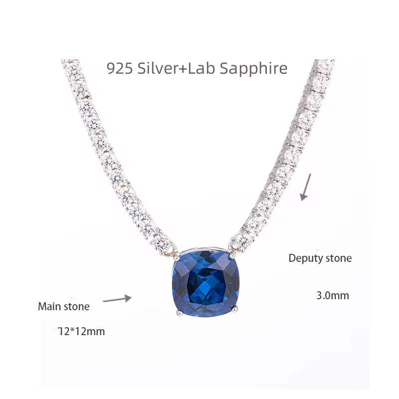 8ct Real Sapphire Necklace (45cm)