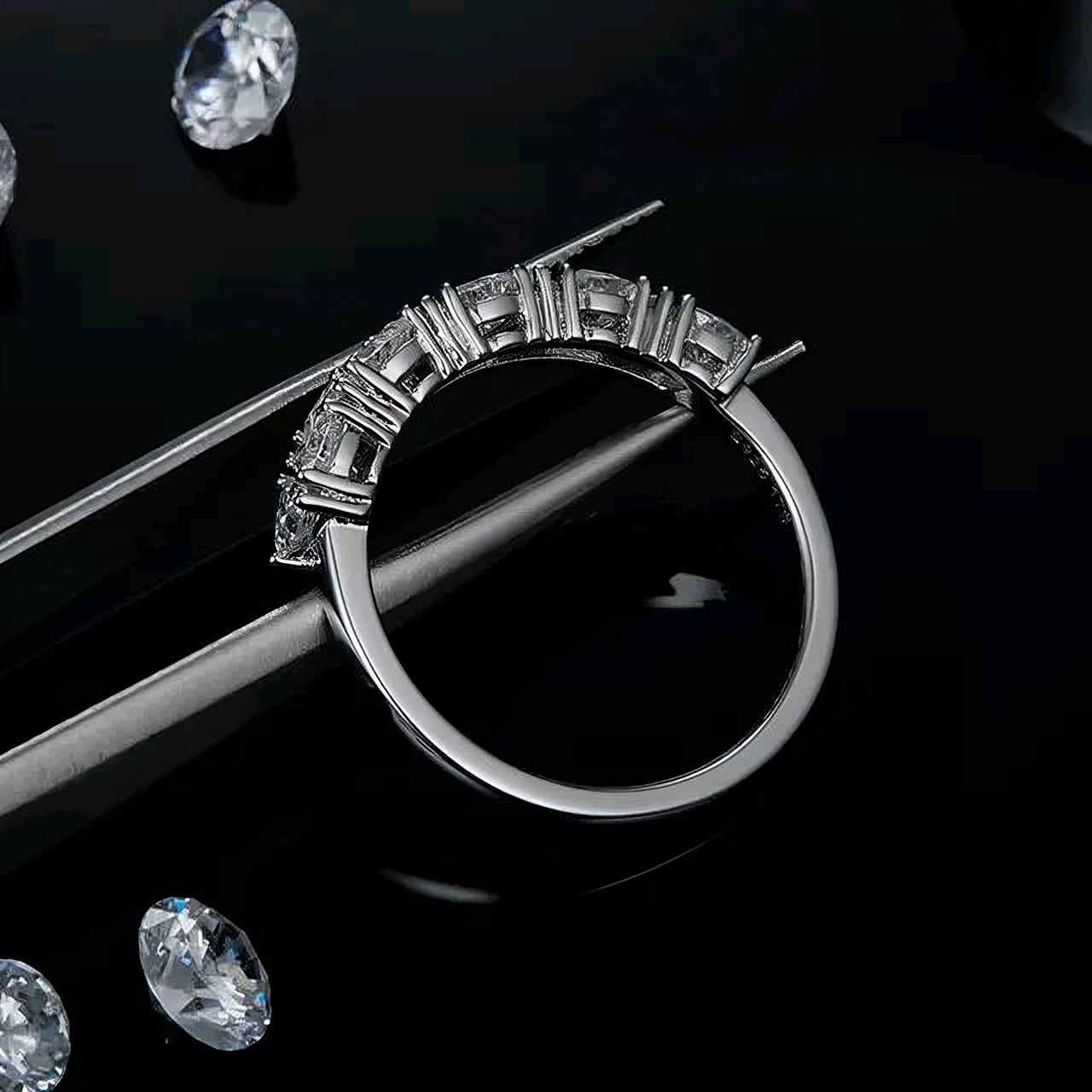 1ct multi Moissanite Ring