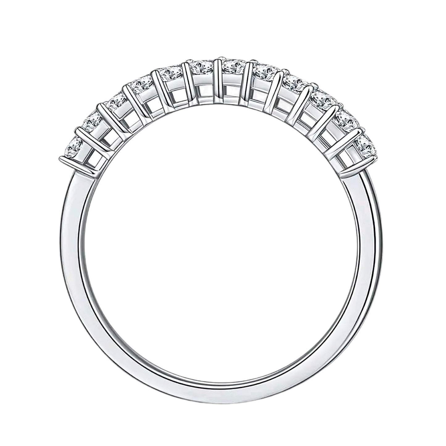 2mm multi Moissanite Ring