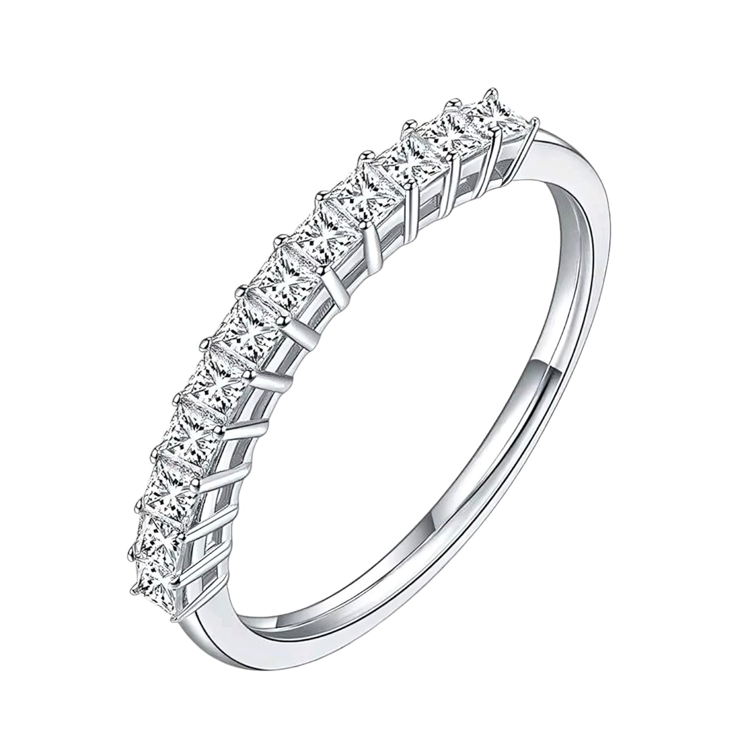 2mm multi Moissanite Ring