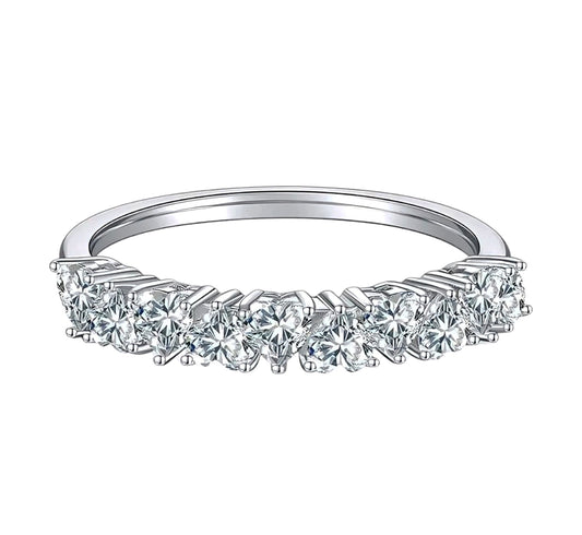 0.1ct heart cut multi Moissanite Ring