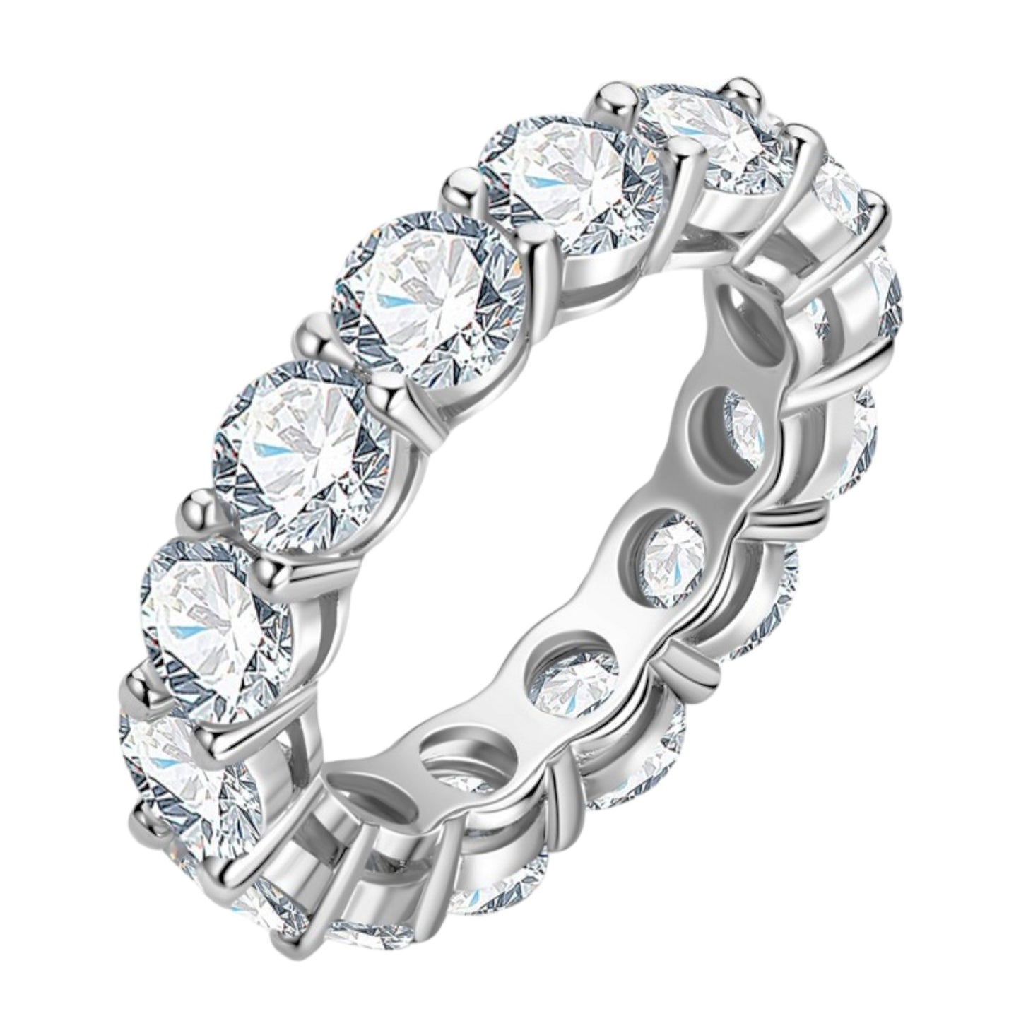 3mm and 5mm multi Moissanite Ring