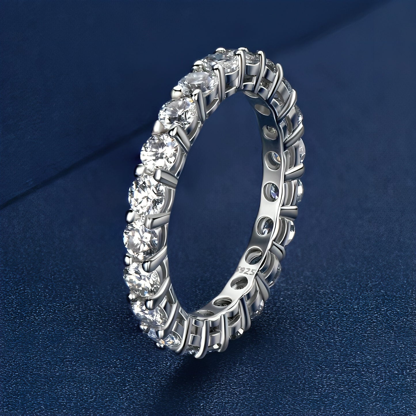 3mm and 5mm multi Moissanite Ring