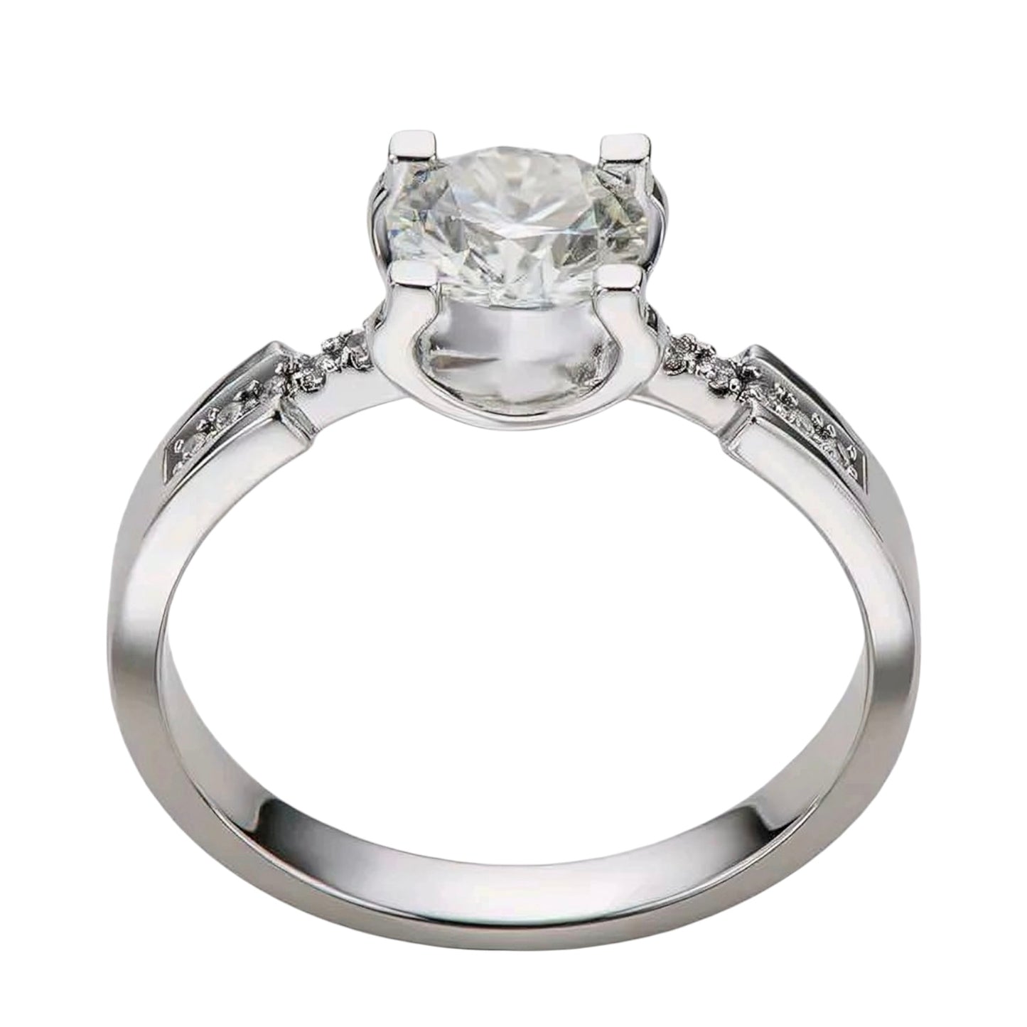 1ct 6.5mm Moissanite Ring