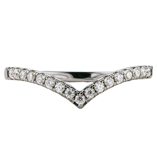 V shaped Moissanite Ring