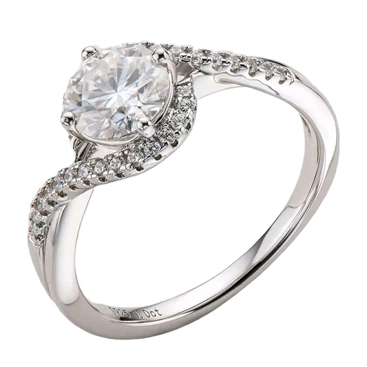 1ct unique Moissanite Ring