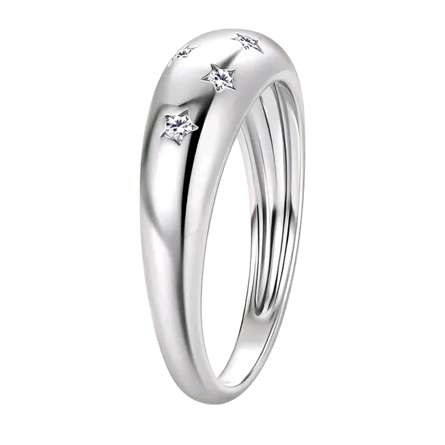 Star moissanite ring