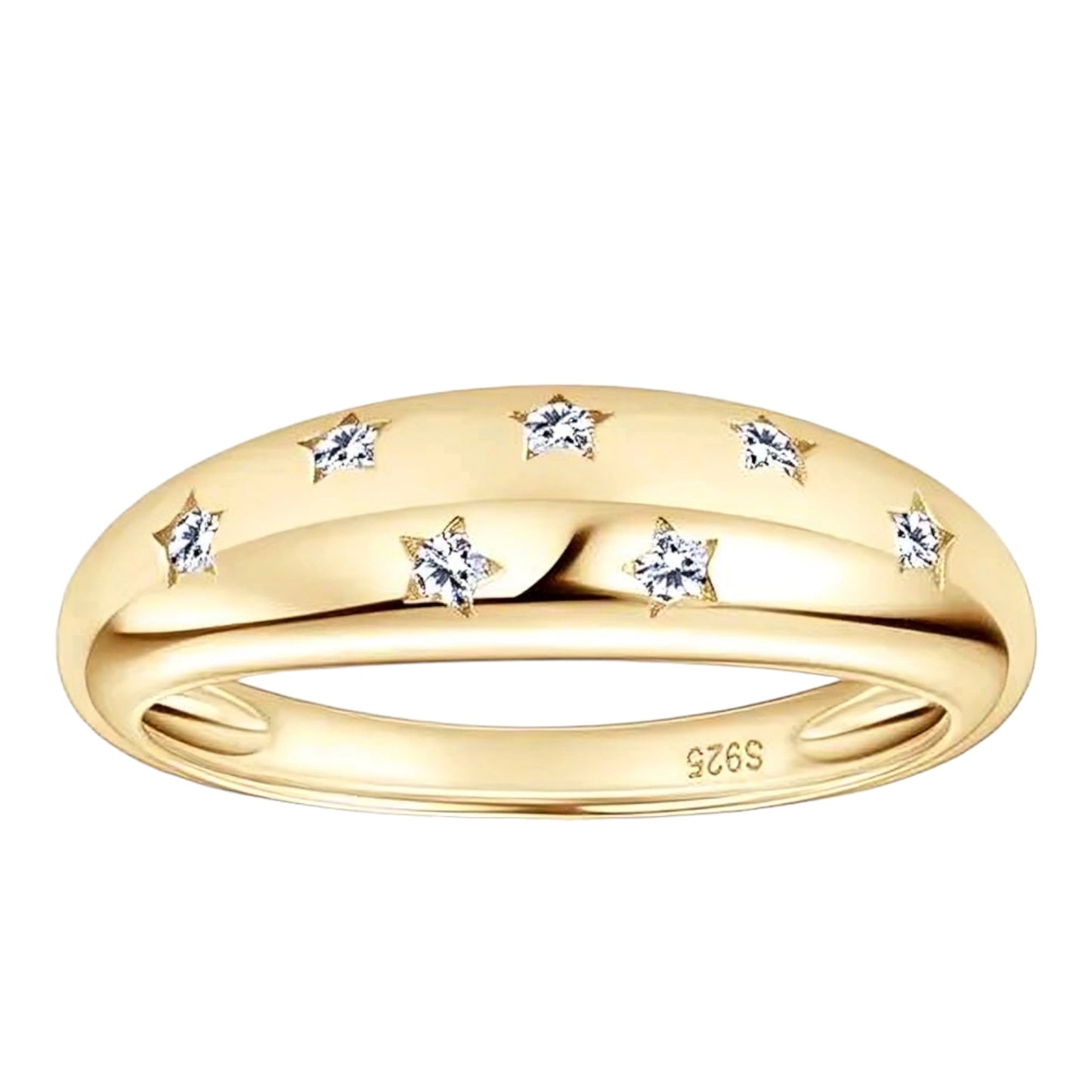 Star moissanite ring