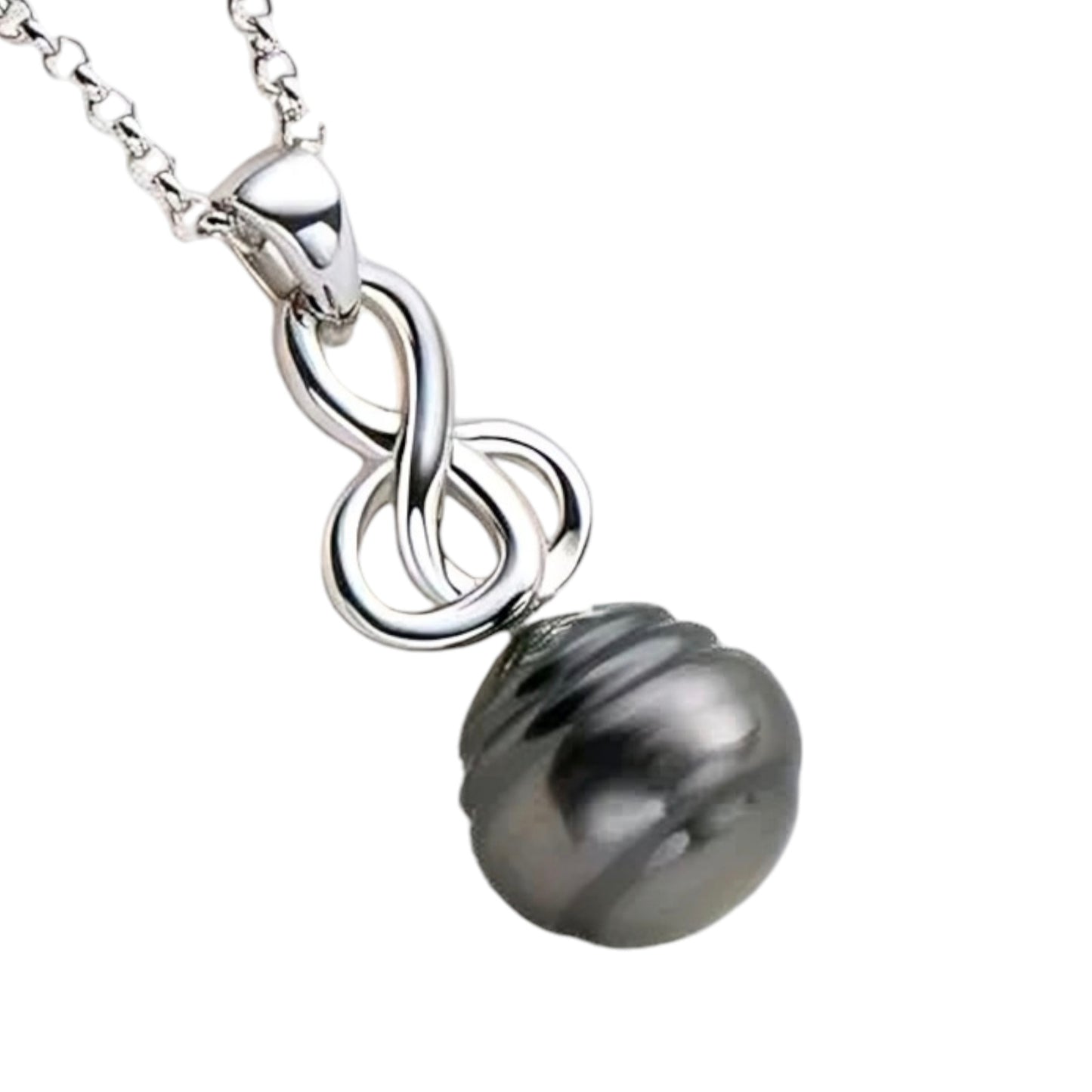11mm Tahitian black pearl pendant necklace(45cm length)