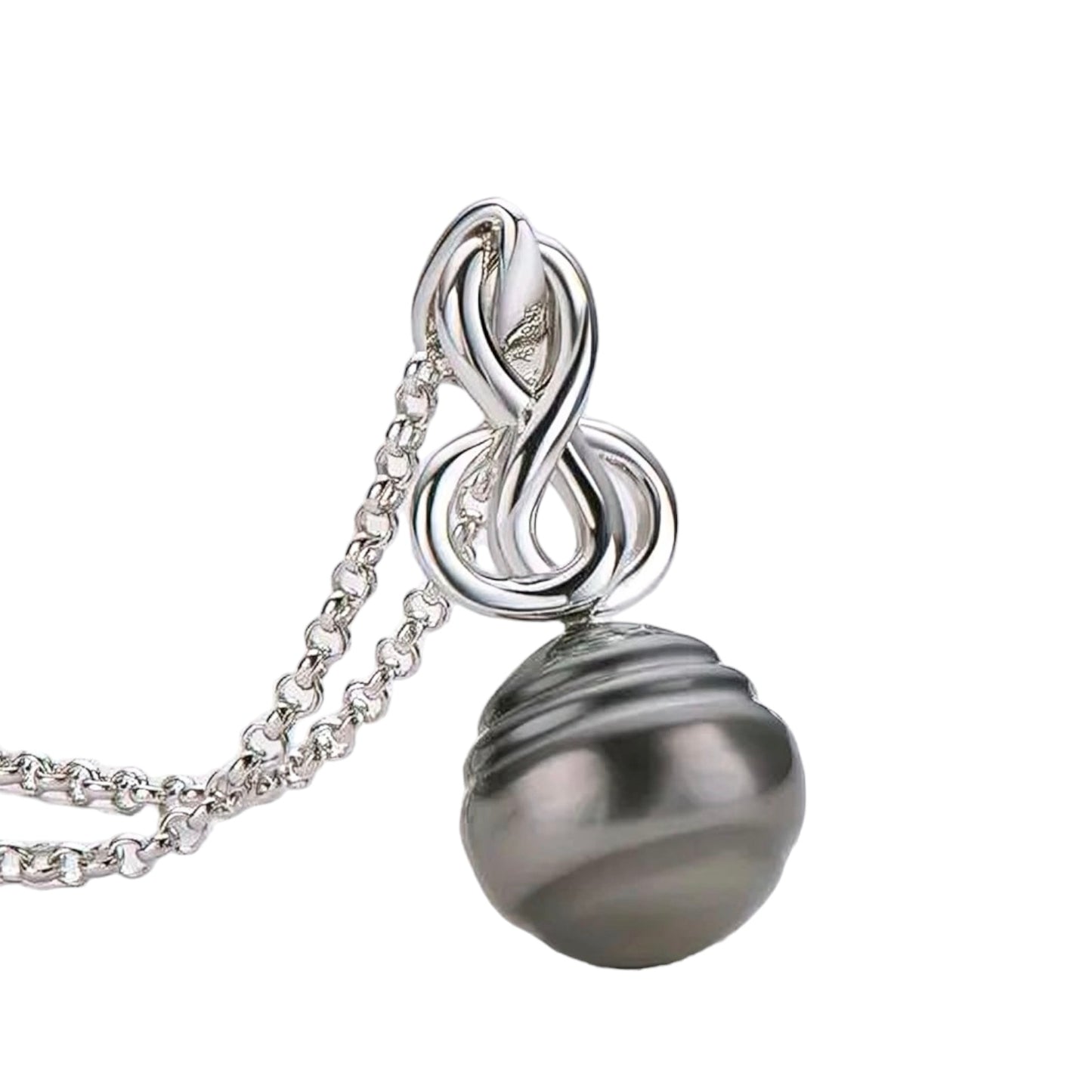 11mm Tahitian black pearl pendant necklace(45cm length)