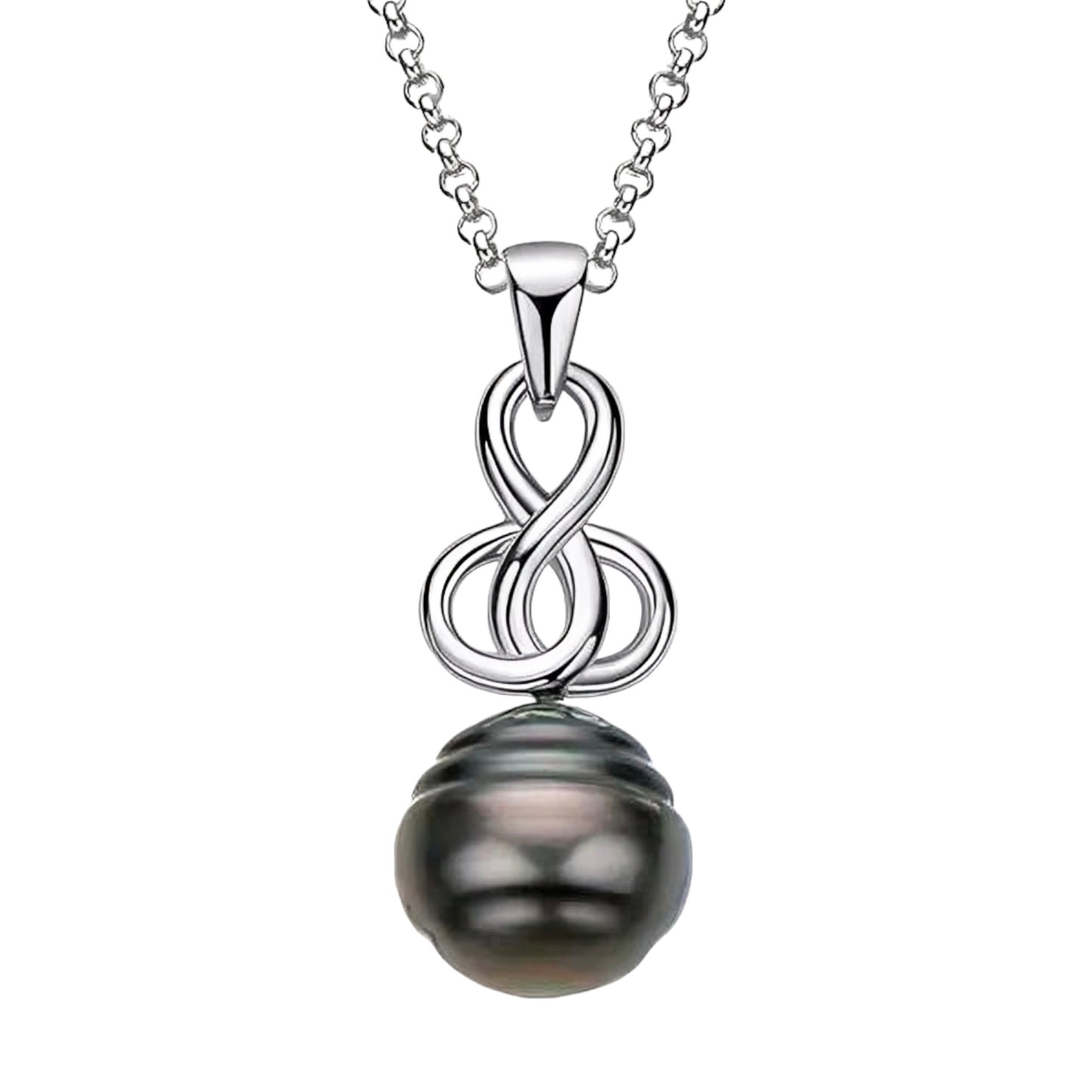 11mm Tahitian black pearl pendant necklace(45cm length)