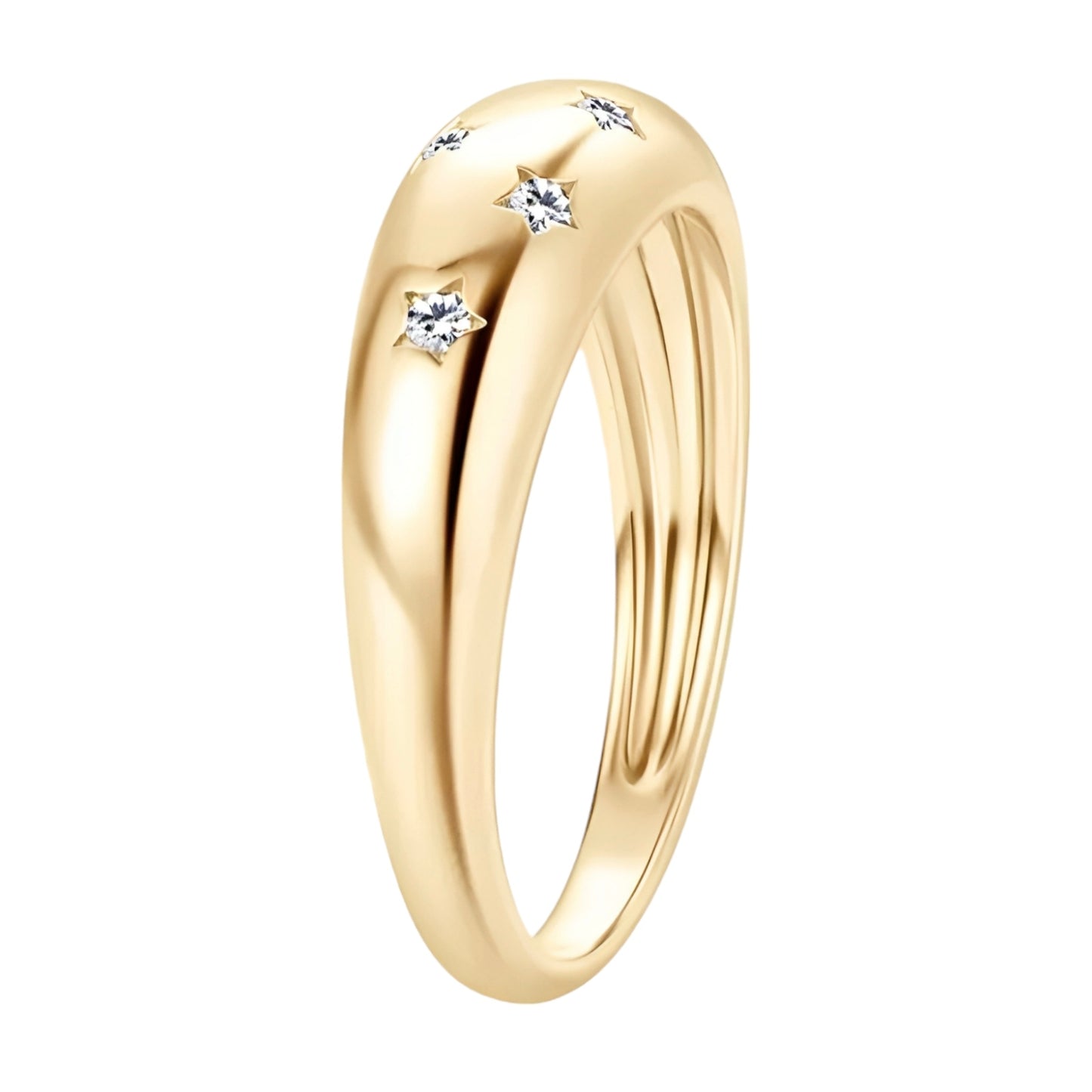 Star moissanite ring