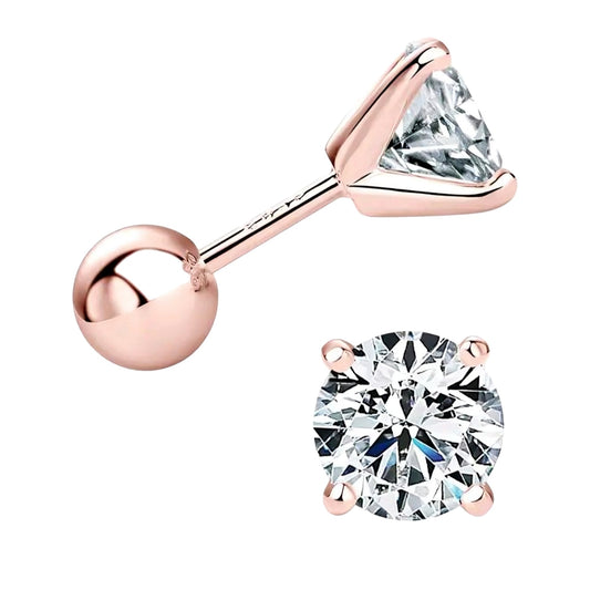 Earrings with moissanite stones