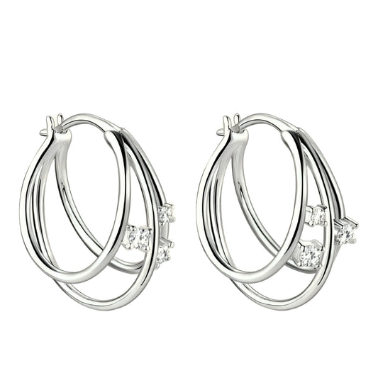 Split hoop moissanite earrings