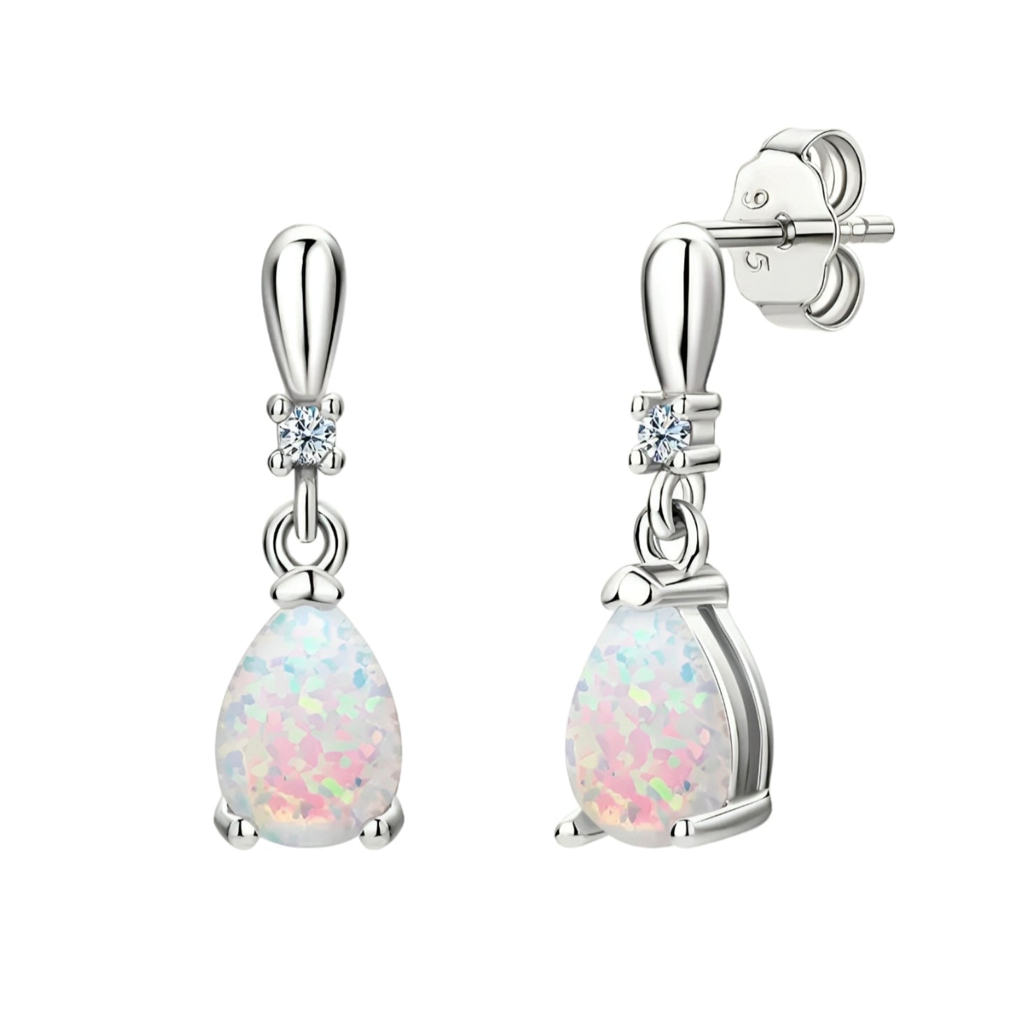5*7mm unique Synthetic Opal earrings