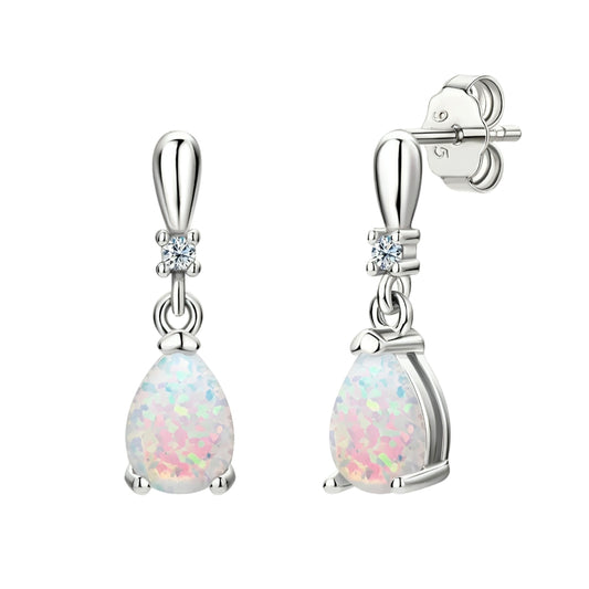 5*7mm unique Synthetic Opal earrings