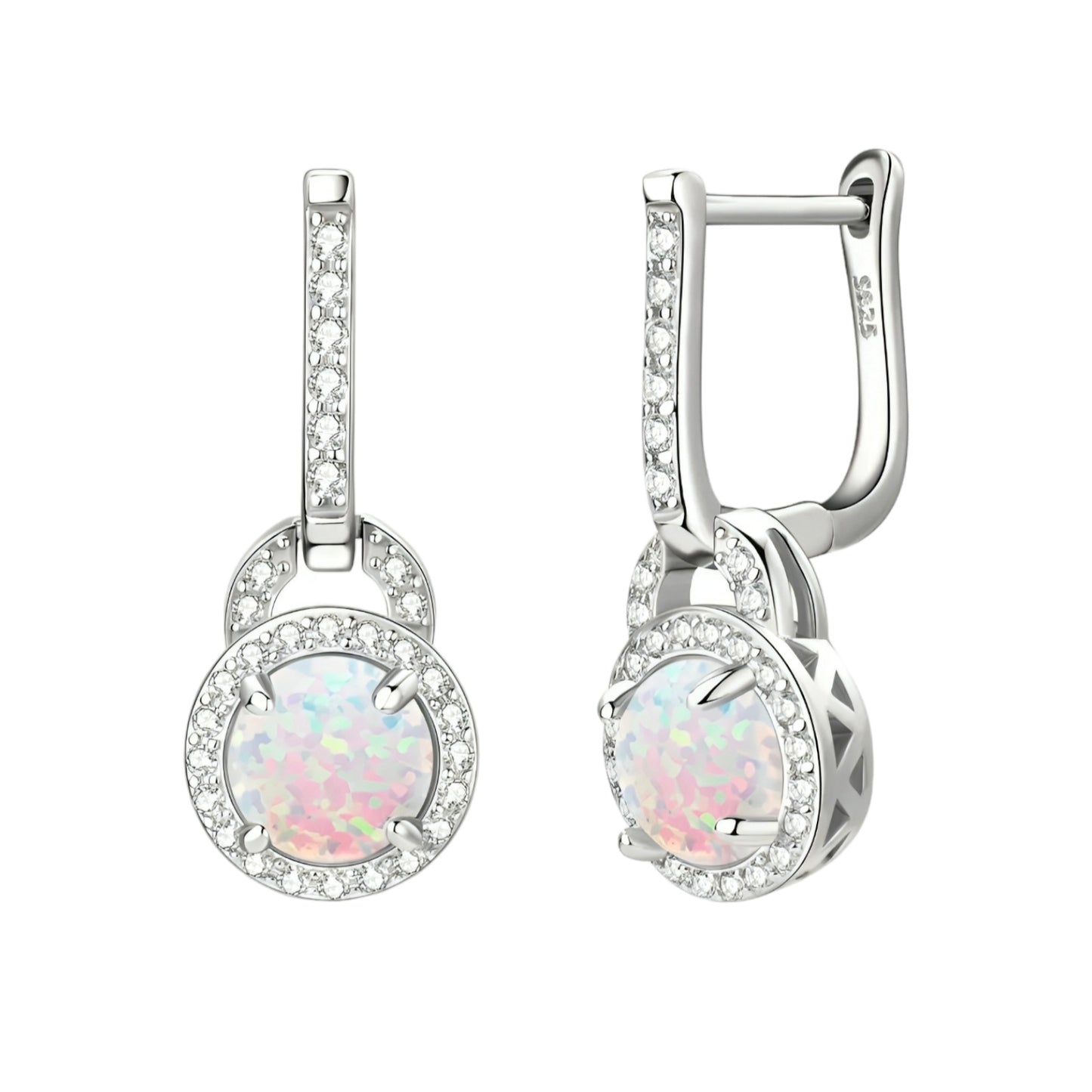 6mm Synthetic Opal earrings
