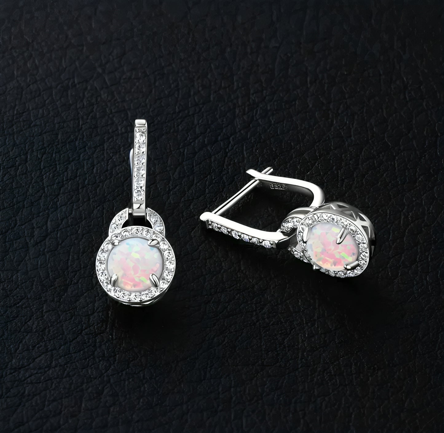 6mm Synthetic Opal earrings
