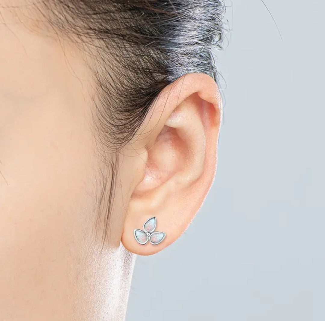 3*5mm Synthetic Opal earrings