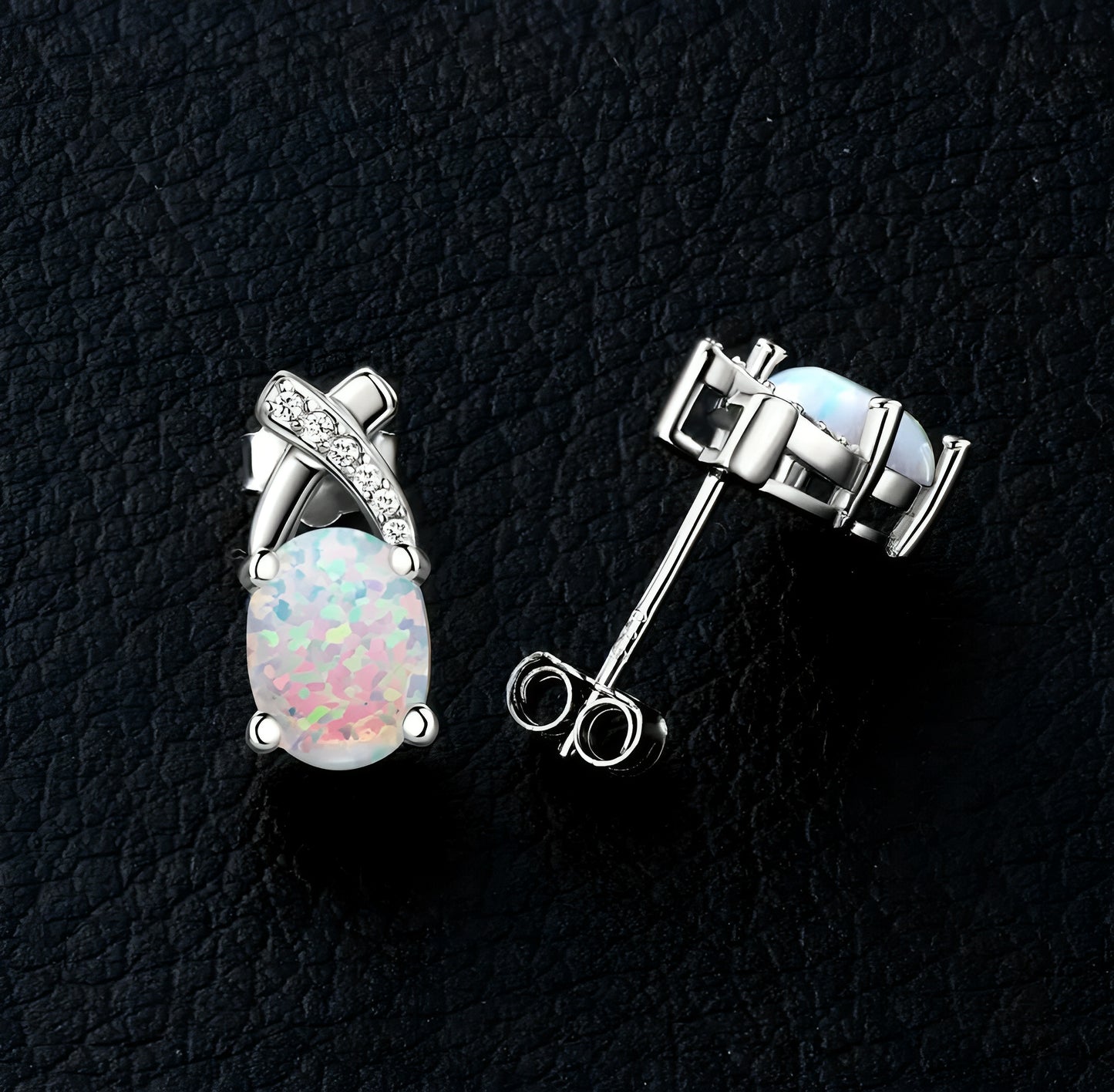 Synthetic Opal earrings