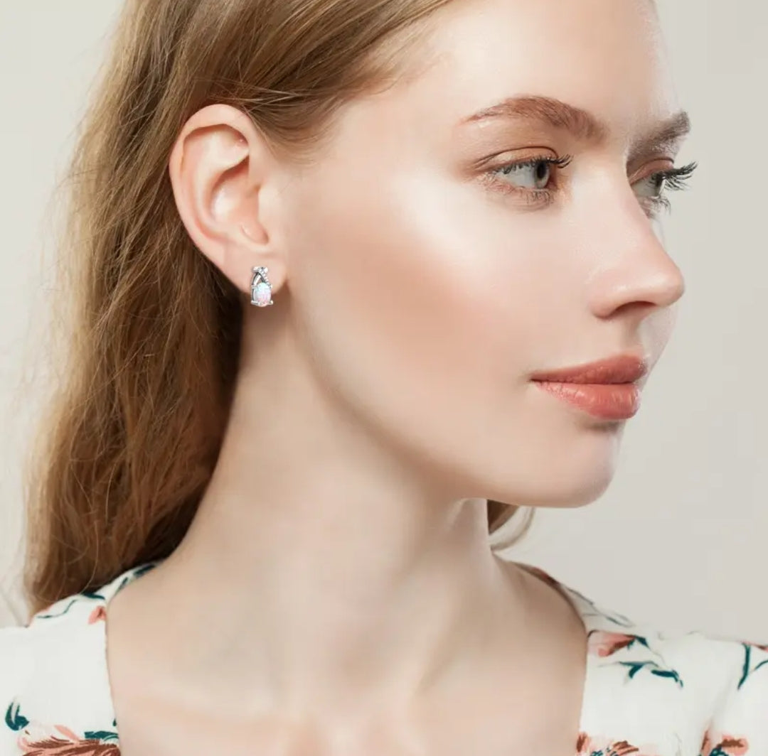 Synthetic Opal earrings