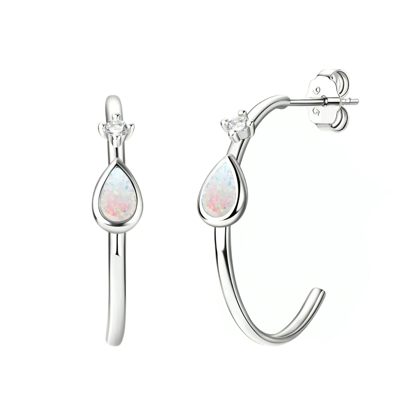 3*5mm pear shaped Synthetic Opal earrings