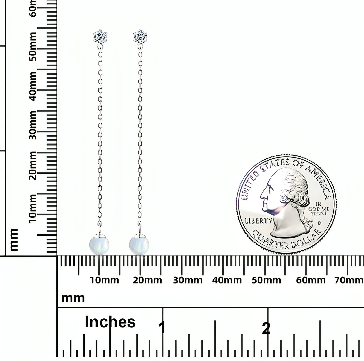 8mm round Synthetic Opal earrings