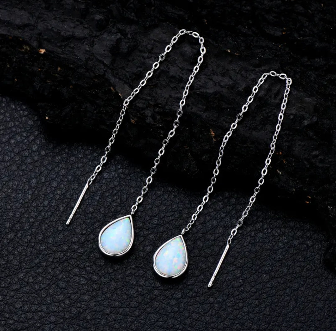 10*7mm unique Synthetic Opal earrings