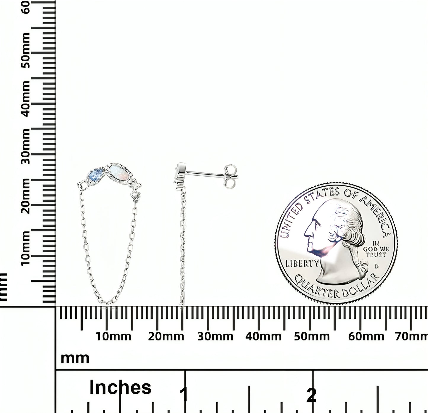 Zircon Synthetic Opal earrings