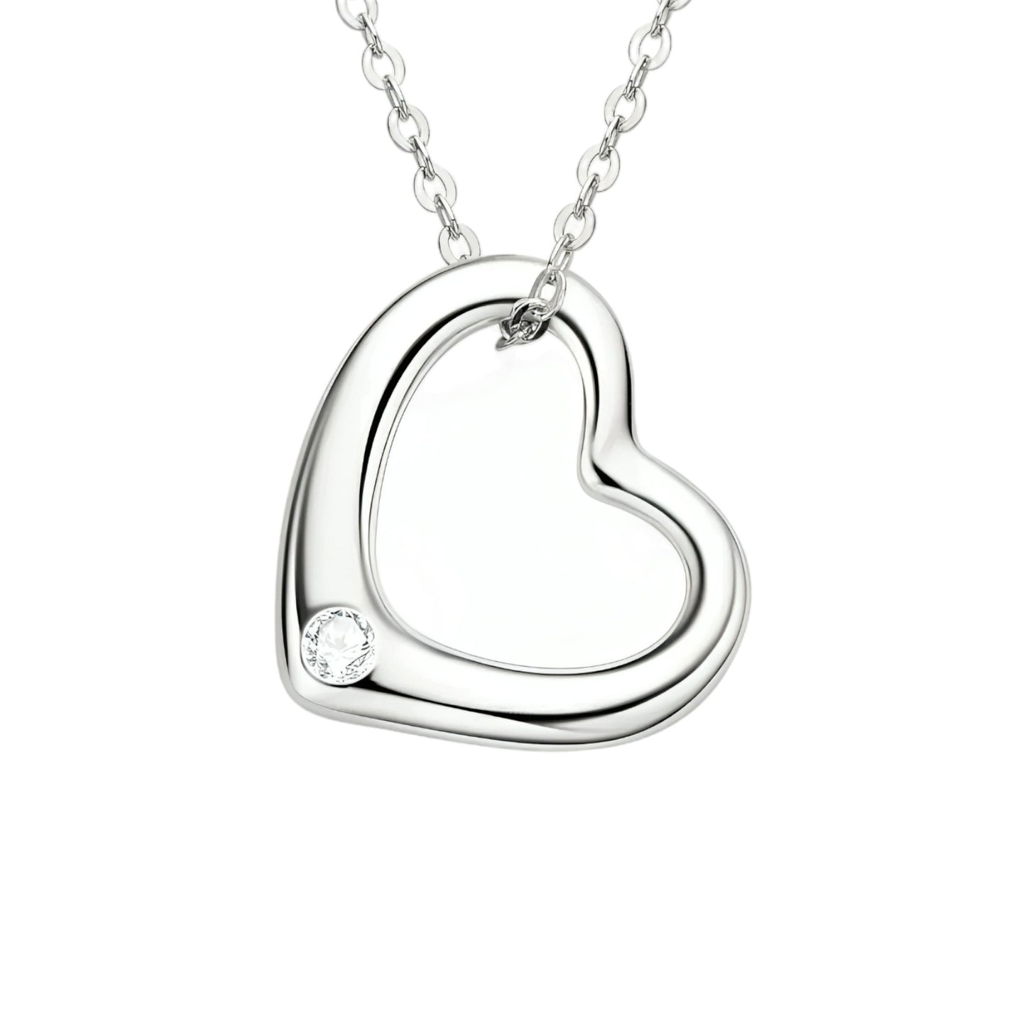 Heart shape Moissanite pendant necklace