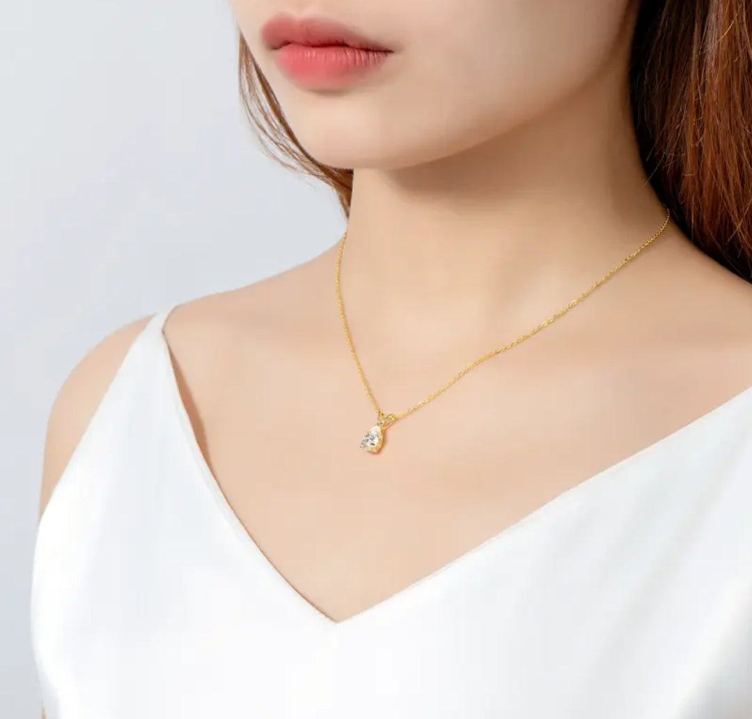 1.5ct Moissanite pendant necklace