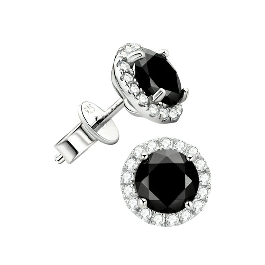 Black moissanite earrings