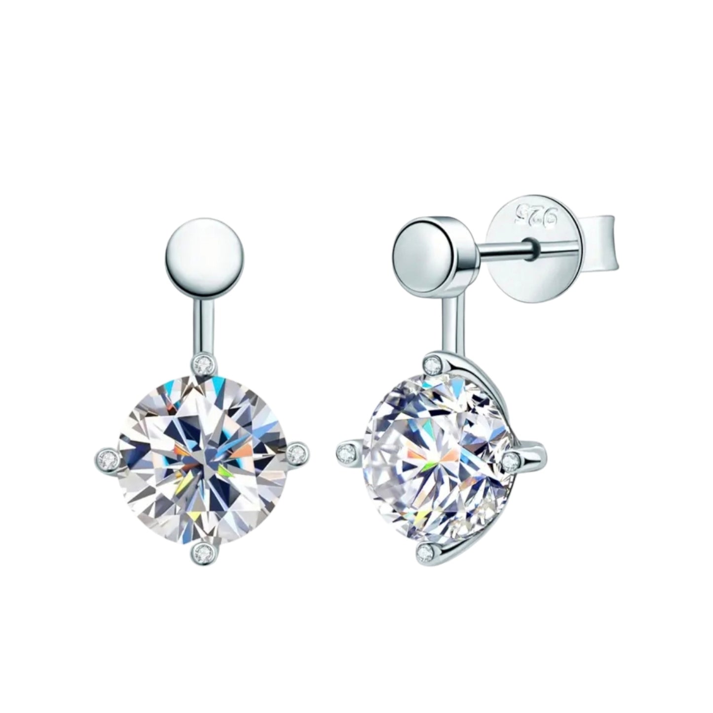 2ct moissanite earrings