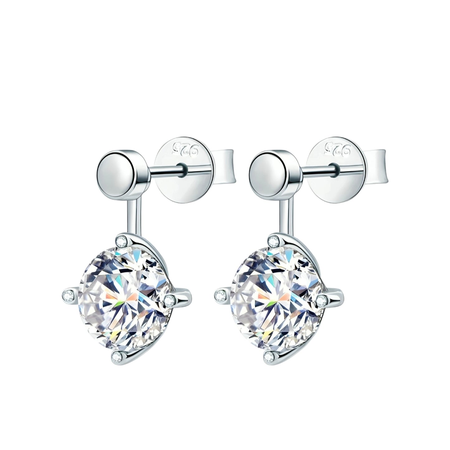 2ct moissanite earrings