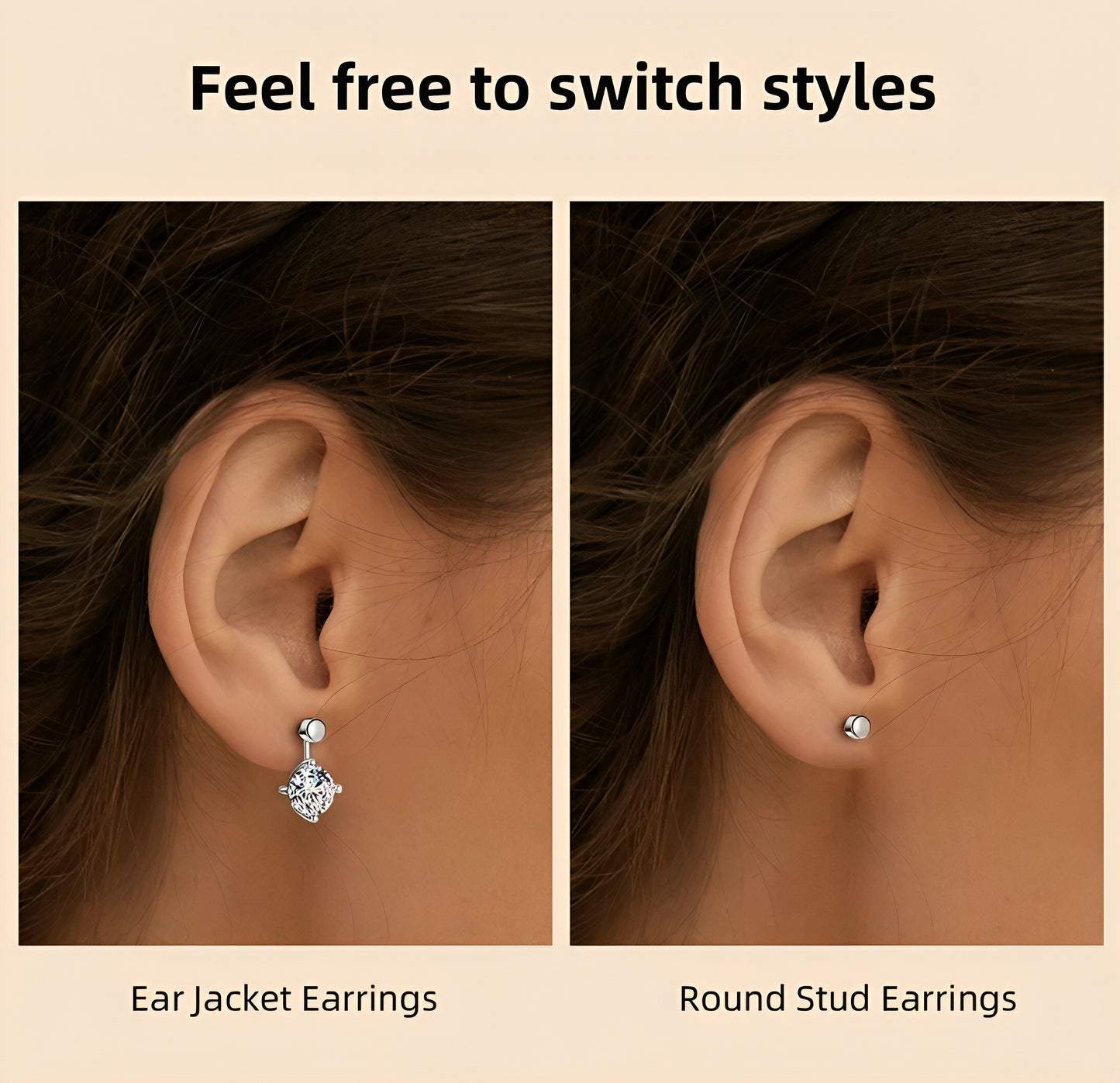2ct moissanite earrings