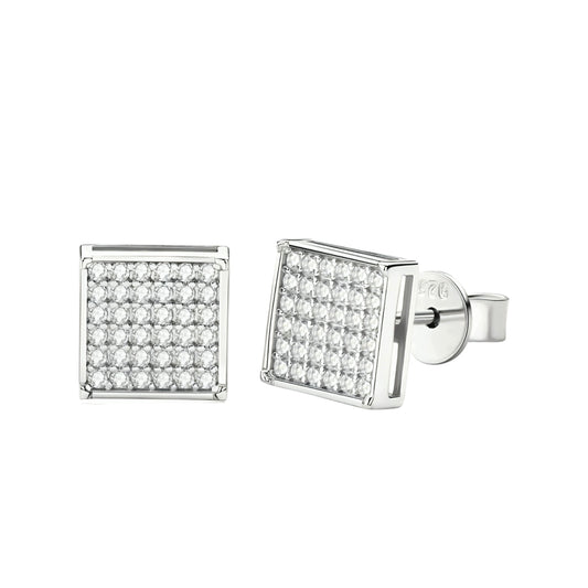 Geometric shape moissanite earrings