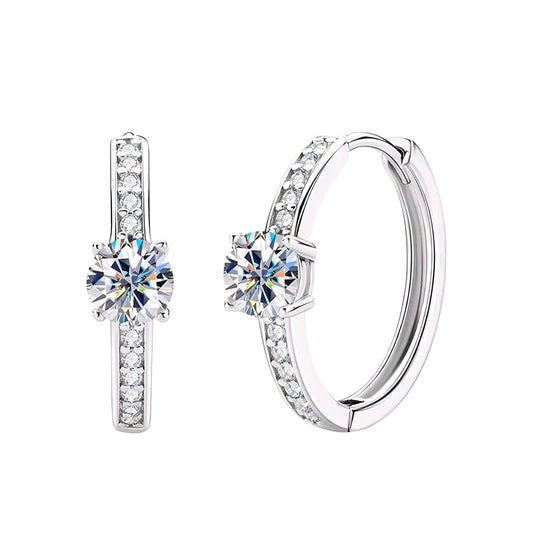 5mm unique moissanite earrings