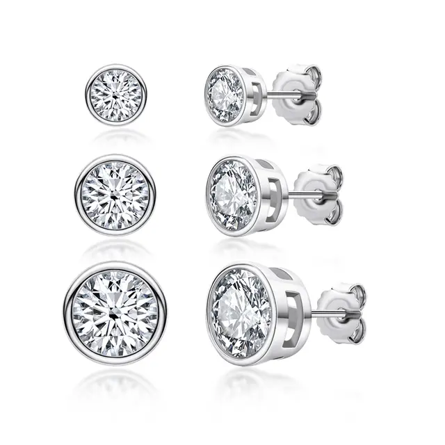 1ct unique moissanite earrings