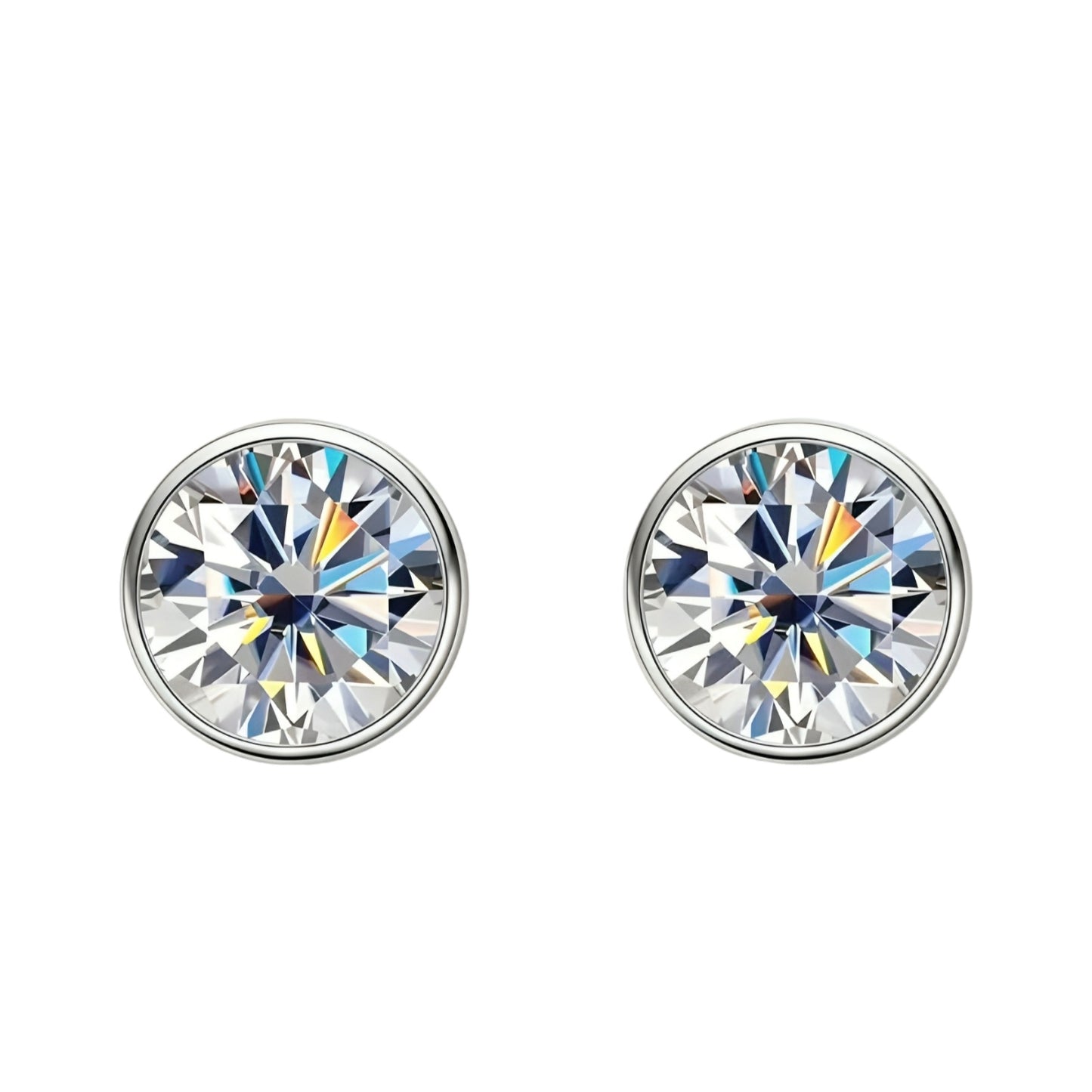 1ct unique moissanite earrings