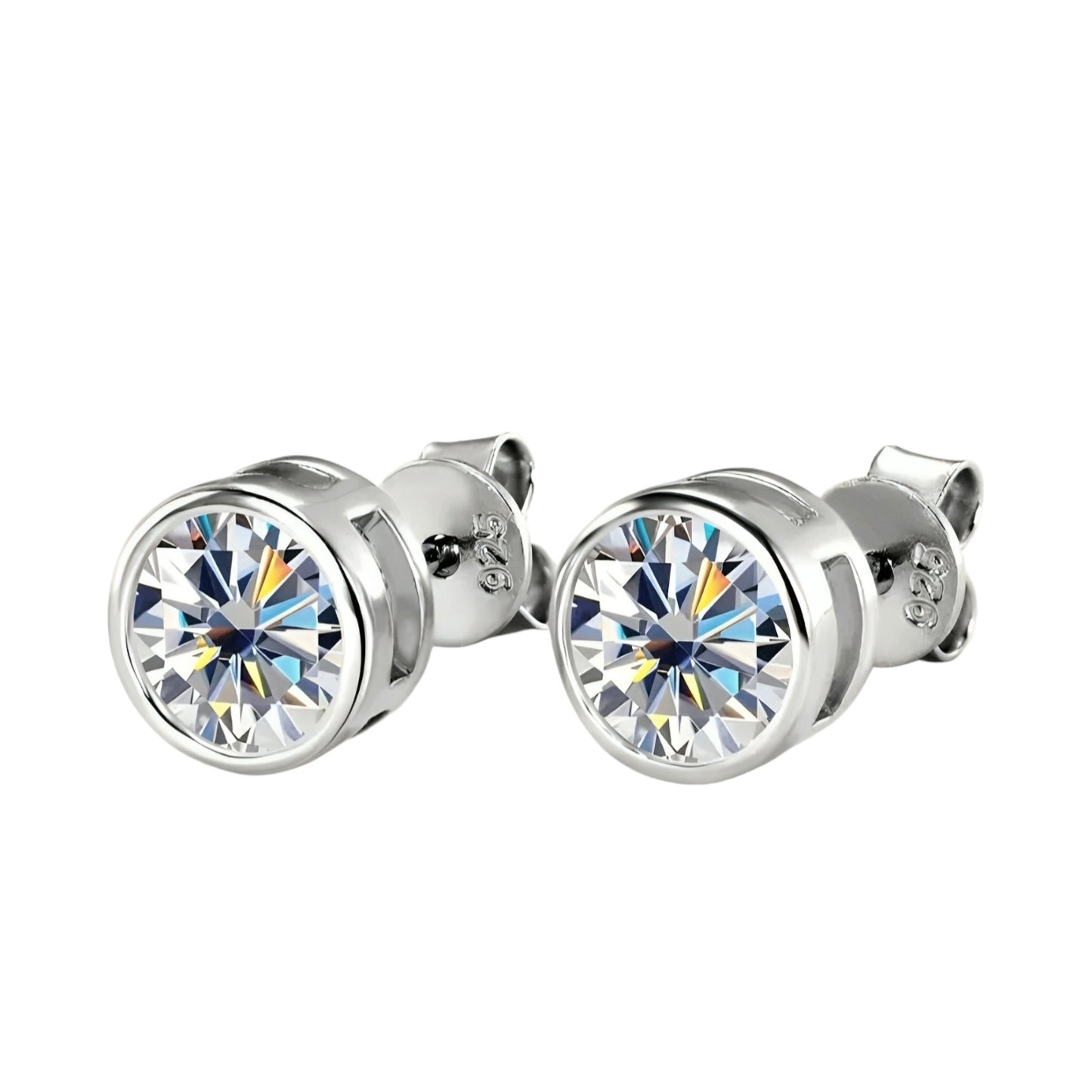 1ct unique moissanite earrings