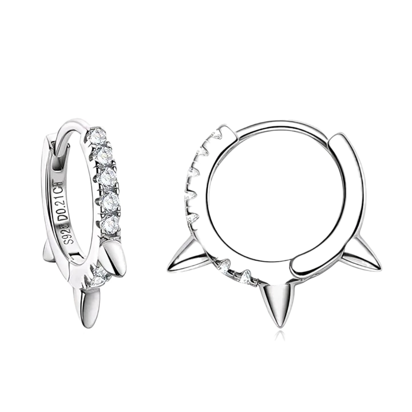 1.5mm multi moissanite earrings