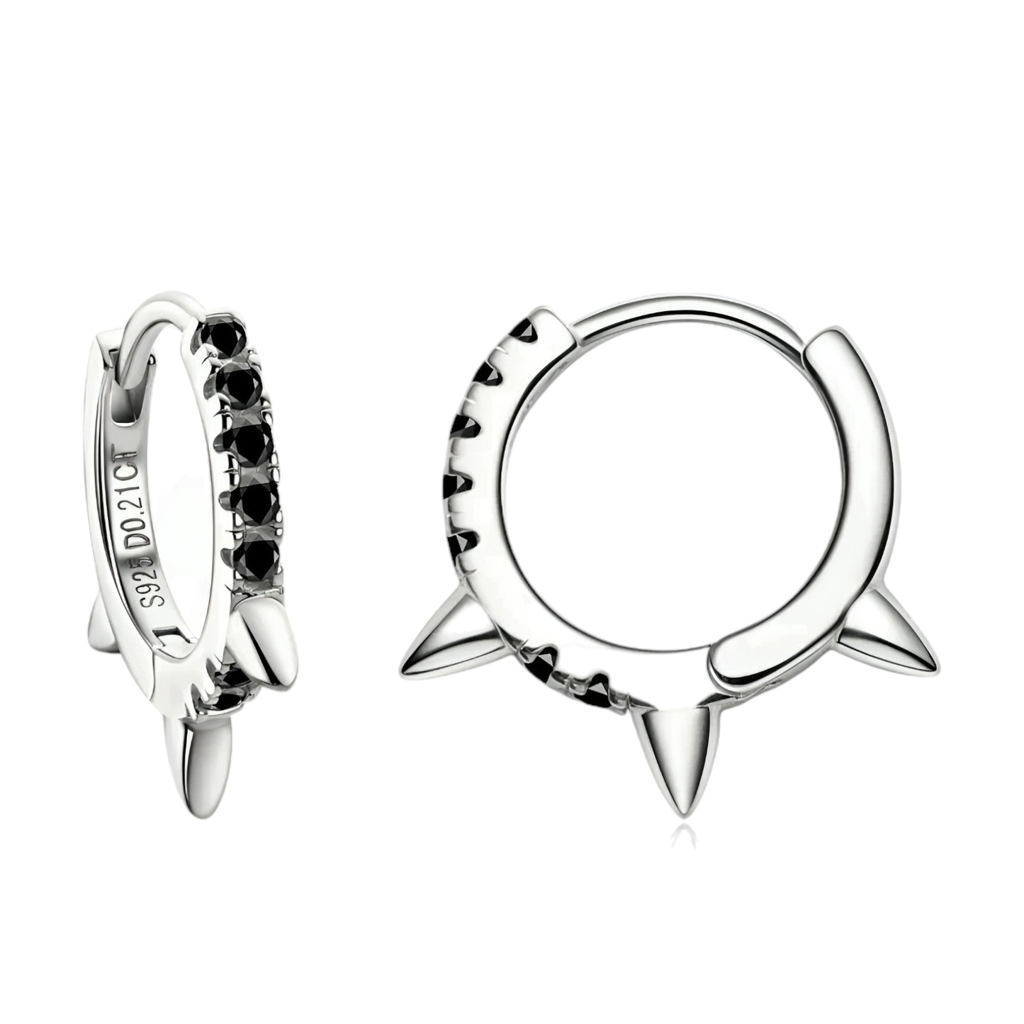 1.5mm multi moissanite earrings