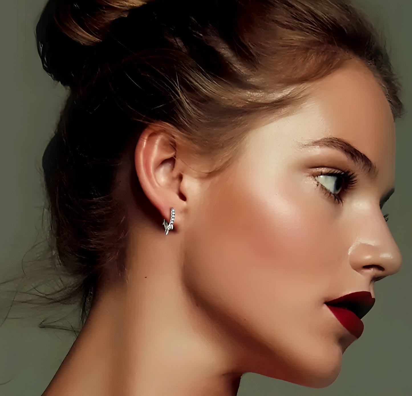 1.5mm multi moissanite earrings