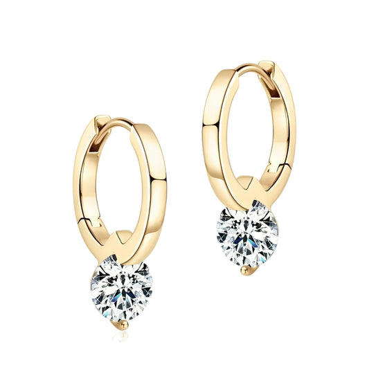 Elegant 1ct moissanite earrings