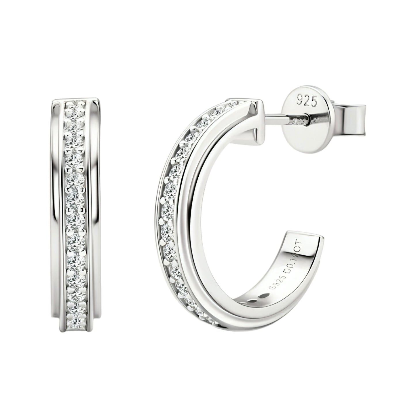 1.3mm*38pcs moissanite earrings