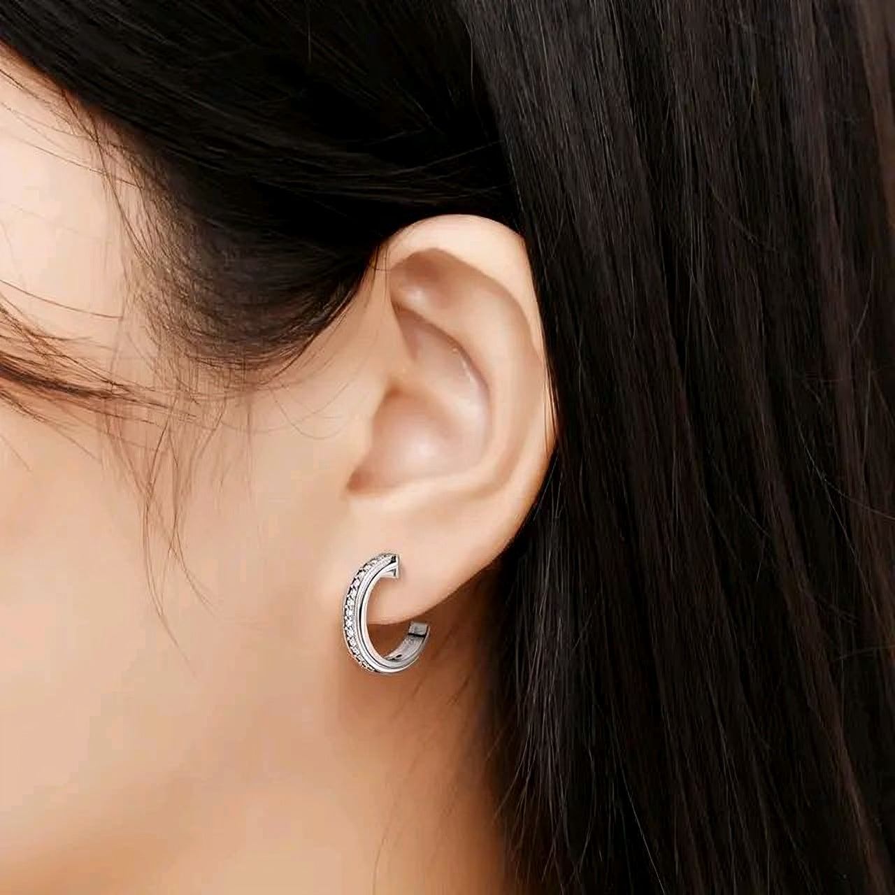 1.3mm*38pcs moissanite earrings