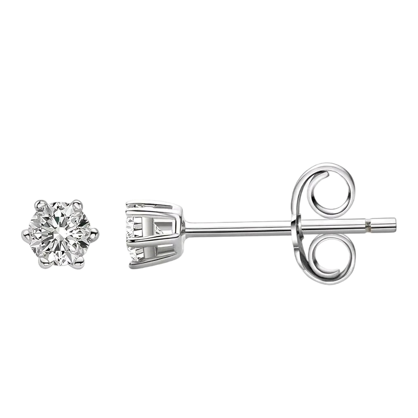 3mm moissanite Silver earrings for women
