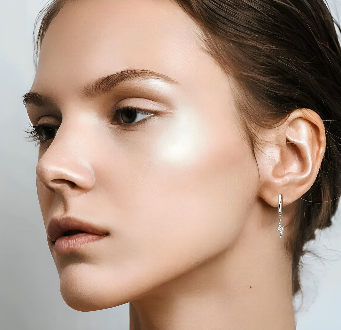 Lightning moissanite earrings